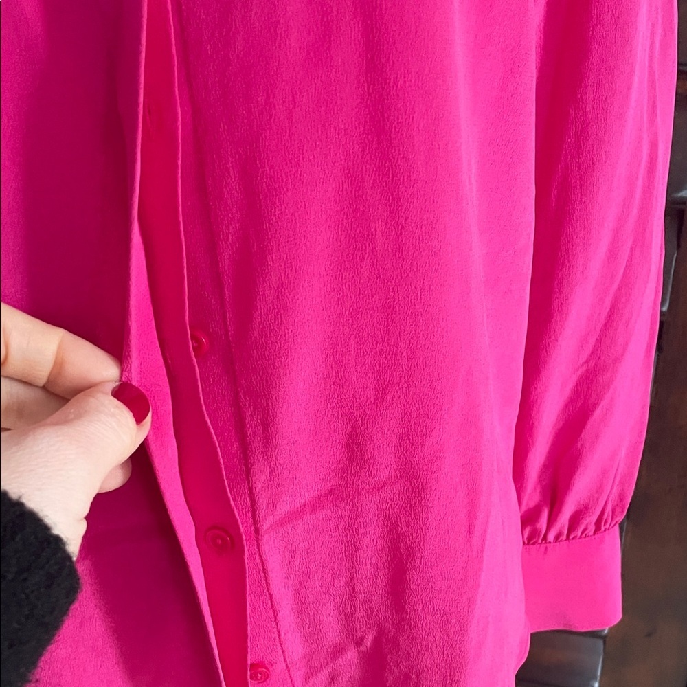 Babaton Aritzia Finta Women's Hot Pink Blouse Shirt XS - Picture 8 of 11